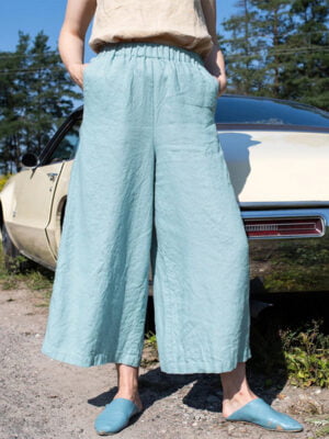 Women's Casual Linen Cropped Pants
