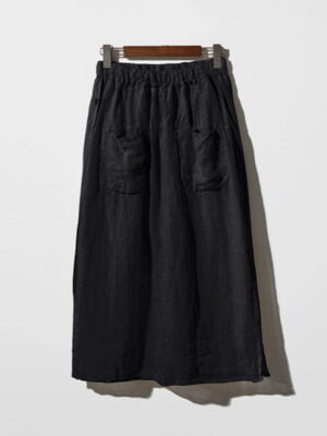 Women's Wide-Leg Culotte Linen Skirt