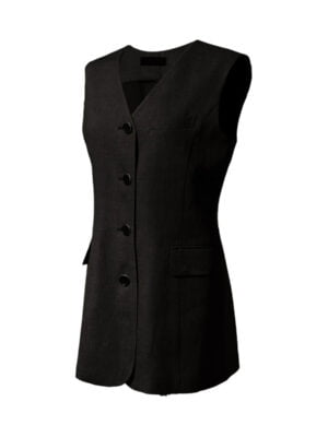 Women's V-Neck Sleeveless Open Front Linen Jacket