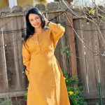 Women's Elegant Floral Printed Halter Linen Dress photo review